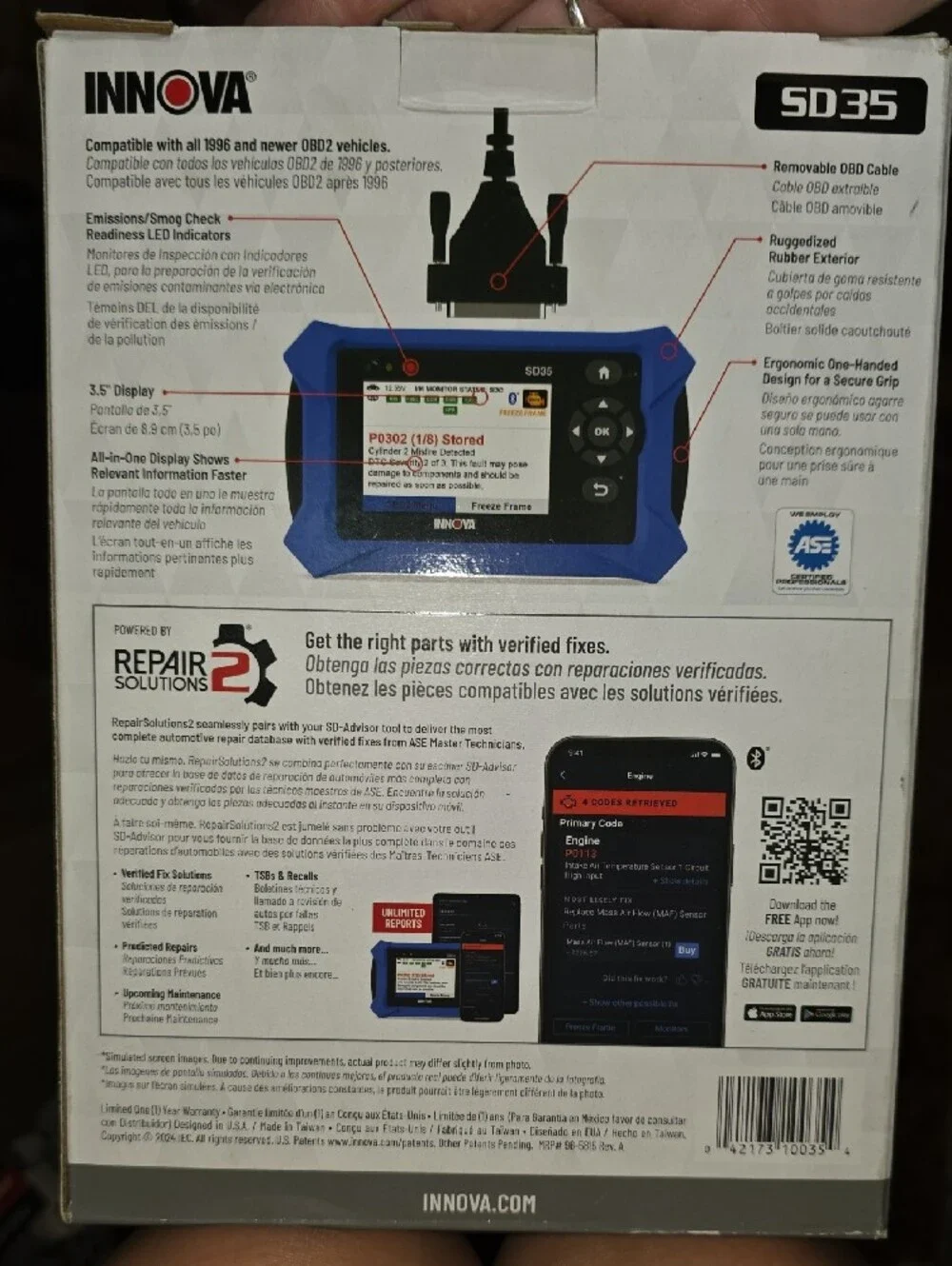 SD-Advisor SD35 Diagnostic Tablet - Blue